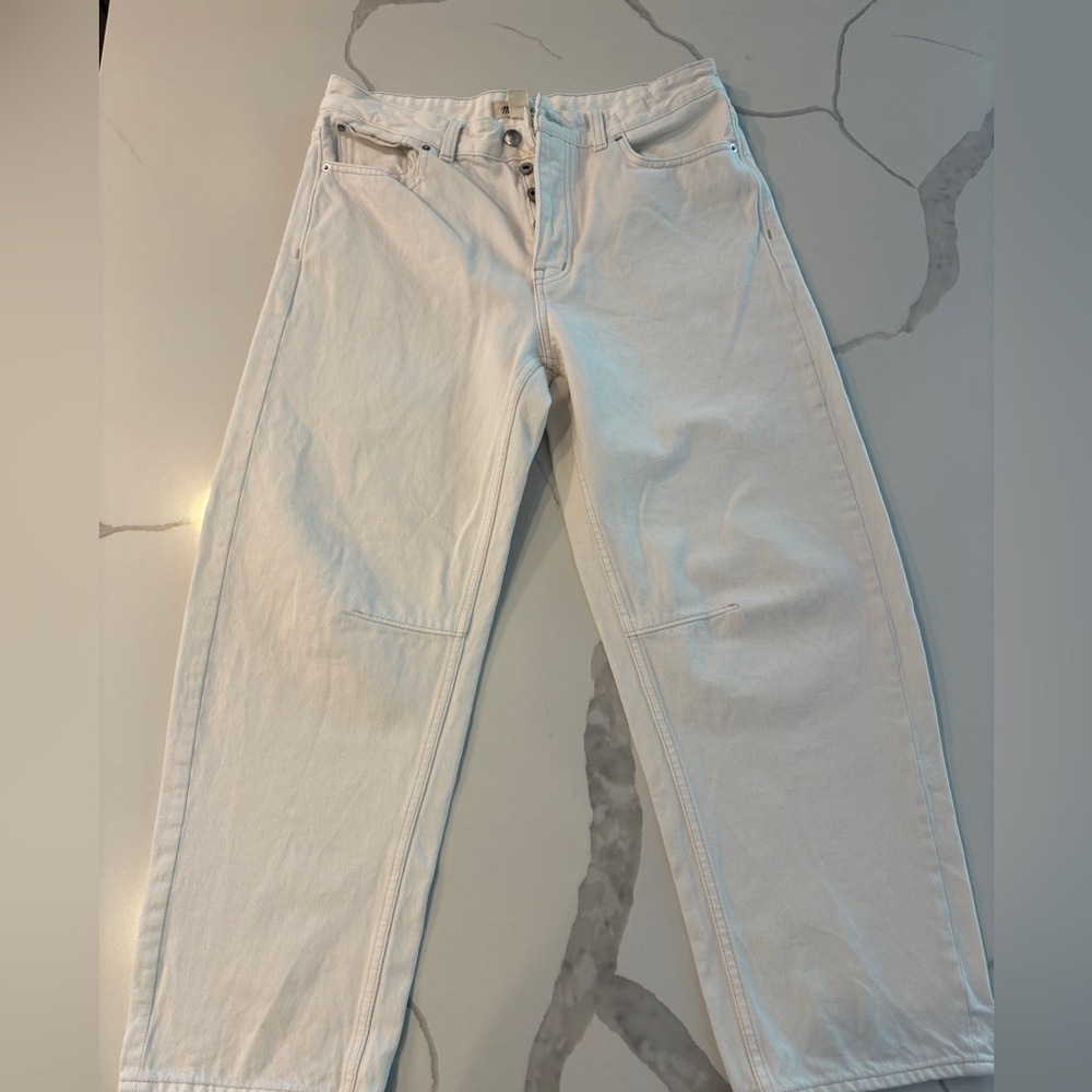 Madewell Women's The Darted Barrel-Leg Jean, Size 27.